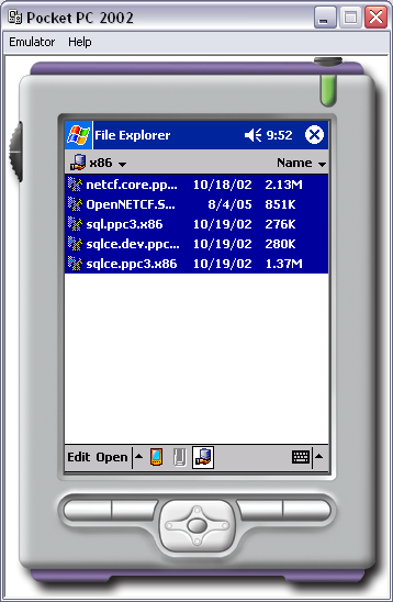 Instalando os Programas No File Explorer Busque, o local no qual estão os pacotes do Mobile, selecione a Pasta Handheld\CABS: Dentro dela