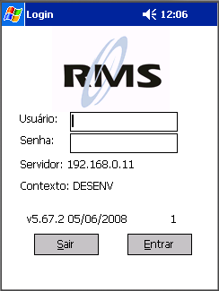 Se todos os passos desse manual foram seguidos corretamente, o sistema estará funcional em seu coletor e essa tela será exibida ao clicar no atalho.