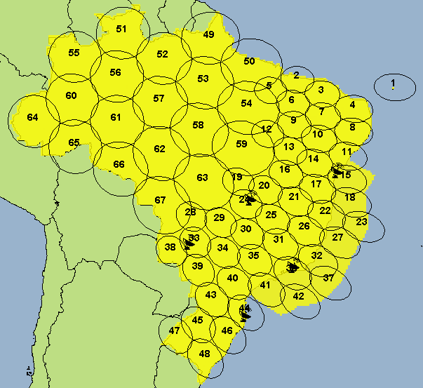 Satélite Geoestacionário de Defesa e Comunicações Estratégicas - SGDC SGDC - Banda Ka: Cobertura de 100% do território nacional Capacidade: 55 Gbps (uplink +downlink) Antena menor e de fácil