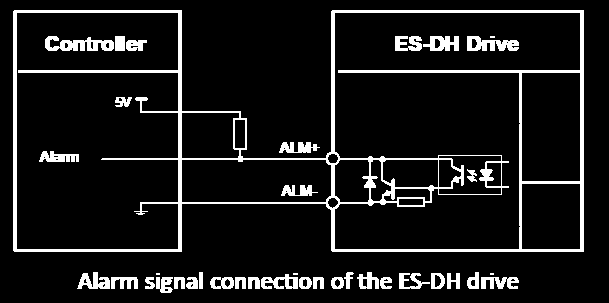 7. Alarme, Saída de posição As saídas são isoladas e você as tem acesso através da chave eletrônica (Switch). Um resistor é usado para se limitar a corrente.