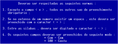 2.1.4- TABELA DE LÍNGUAS CÓDIGO Campo com 4 caracteres para codificação da Língua do País.