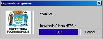 de Florianópolis. Figura 4 Instalador Instalando o Cliente NFPS-e.