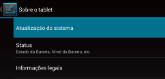 A rede Wi-Fi deve estar conectada. O carregador deve estar ligado e conectado e o nível da bateria deve ser de no mínimo 70%. 1 Na tela inicial, toque no ícone para abrir a tela do menu principal.