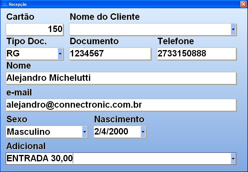 10 3.3.1 VisualGourmet - Manual Operacional Pesquisa de Cartões Na tela de recepção de clientes, ainda é possivel