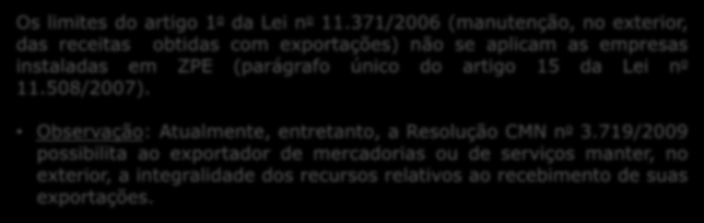 PRINCIPAIS BENEFÍCIOS Tributários Aquisição de bens e serviços no Mercado Interno: Suspensão da exigência de: IPI; COFINS; e PIS/PASEP.