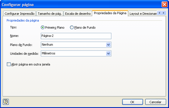 Criando Fluxogramas com o Microsoft Office Visio 2003-14 Um menu popup será exibido contendo algumas opções para o gerenciamento das páginas.