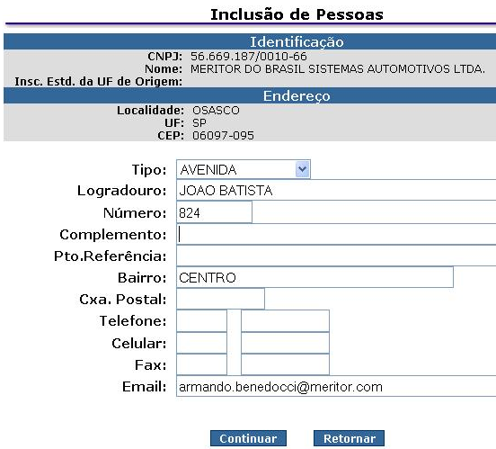 As informações de área construída não são