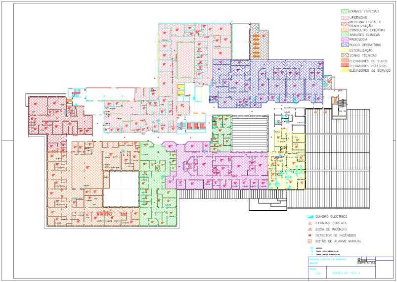 4. ACTUALIZAÇÃO DE DADOS (PLANTAS AUTOCAD) Actualização das Plantas do Hospital: Identificação/marcação de serviços por piso e respectiva contabilização