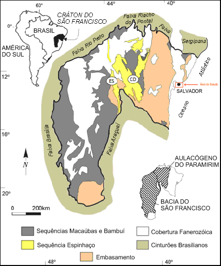 CAPÍTULO 1 INTRODUÇÃO Do ponto de vista geotectônico, as rochas da cidade de Salvador estão situadas no Cinturão Salvador-Esplanada, um dos segmentos do Orógeno Itabuna-Salvador-Curaçá que se formou