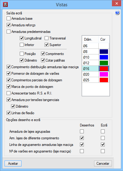 CAD 111 1.5.6.2. Revisão de armaduras Para ver as armaduras das lajes, no separador Resultados prima no menu L.maciças/Fungif.