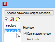 CAD 42 Fig. 1.78 Prima em, surge a frase Impulso por defeito, prima sobre ela e altere para Impulso até à cota 3 m.