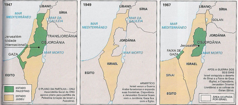 Palestinos eram a maior população e receberam a menor porção das terras, Judeus eram a menor população e receberam a maior porçõa das terras.