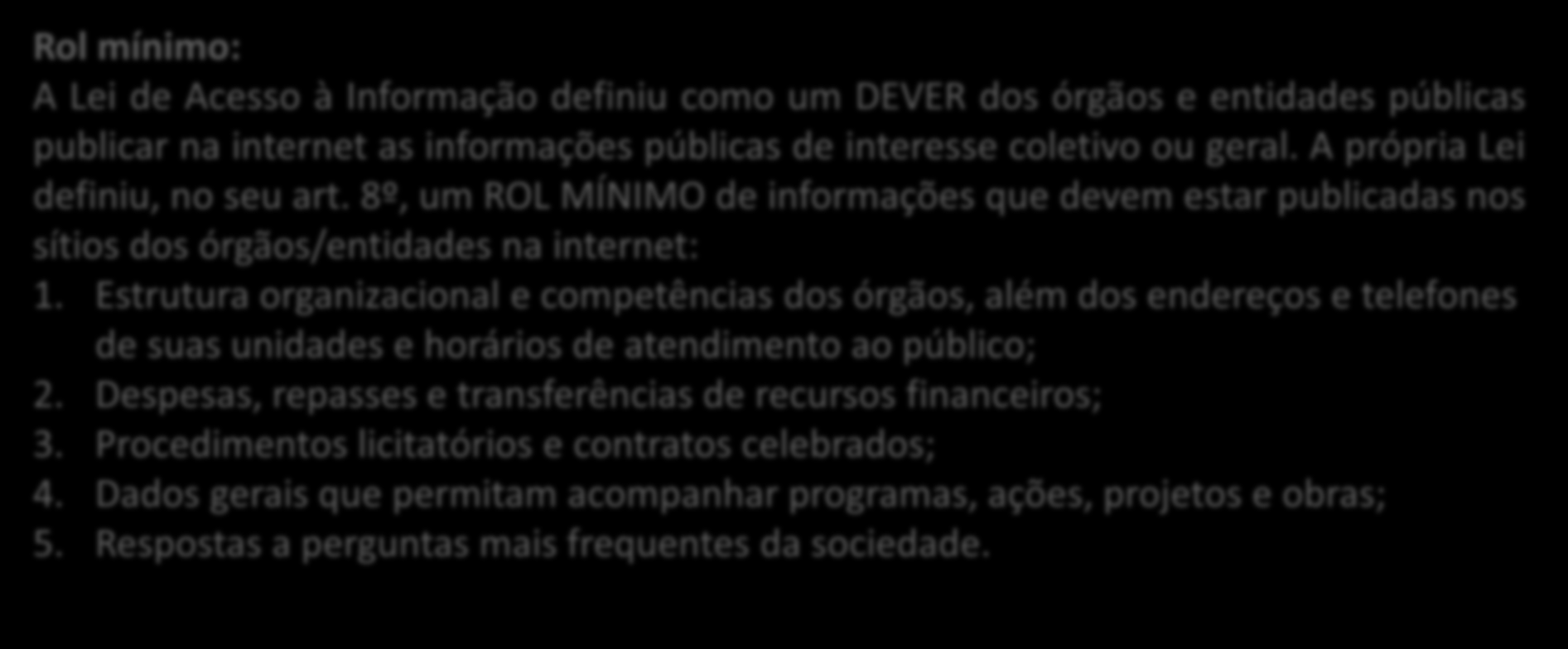 Transparência Ativa Lei 12.