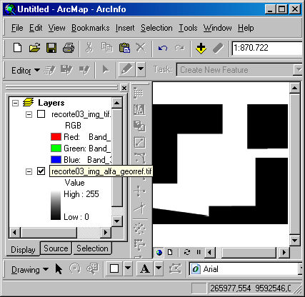 Para visualizar o sistema de coordenadas de todas as camadas do documento vigente, clique nas Propriedades do Dataframe Layers e