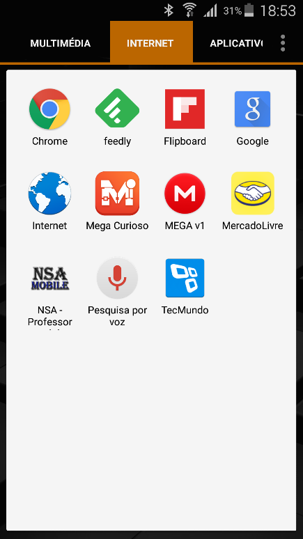 3. Operação Com o NSA Professor Mobile instalado localize o aplicativo no seu Android e abra-o.