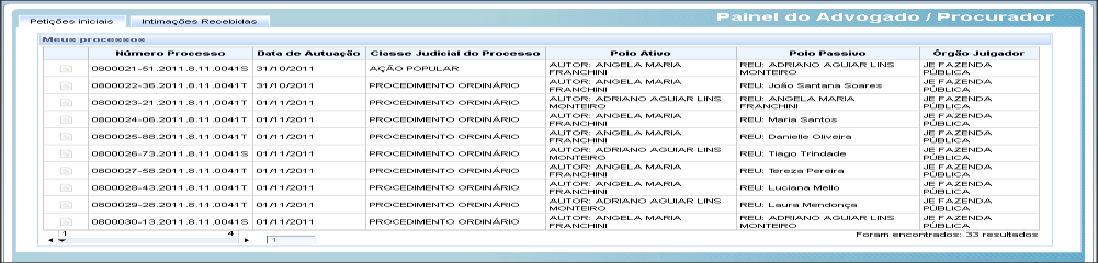 01 - Menu - Permite que o advogado/procurador cadastre assistentes, processos, consulte documentos não assinados e processos não protocolados, habilite-se nos autos (solicitação), dentre outras