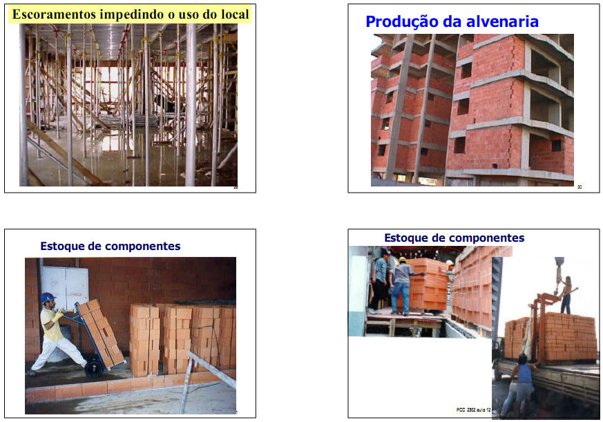 aparecimento das alvenarias de elevação e preenchimento, e o