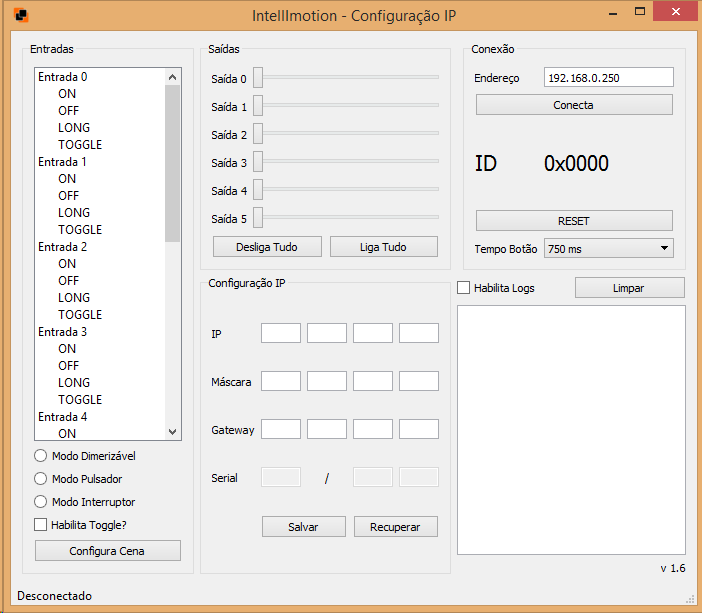 Módulos IP Configuração e Criação de Cenas Versão do documento: 1-12/08/2015 Versão do software: 1.6 Versão de Mínima do Firmware do Módulo IP: 48 1.