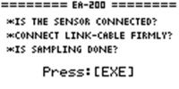 7. Seleccionamos o sensor CASIO F e escolhemos a opção Microphone, utilizando o cursor. 8. Seleccionamos o tipo de som que pretendemos recolher.