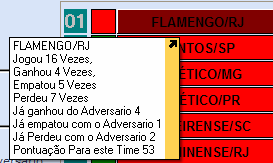 17 Coelho - Sistema de Analise Loterica Para se mudar o palpite gerado é só clicar na coluna: Se estiver "Verde" criando-se uma vez fica "Amarelo", Se estiver "Amarelo" após o clique fica "Vermelho"