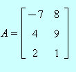 6 Matriz Transposta transposta da matriz por eemplo, é indicada por.