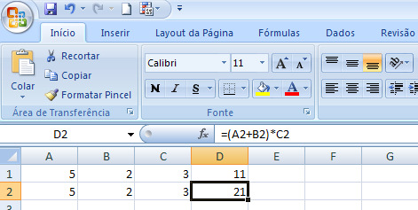 Mais Funções do Microsoft Excel Uma observação importante sobre as funções em Excel é que o parênteses precede qualquer tipo de operação.