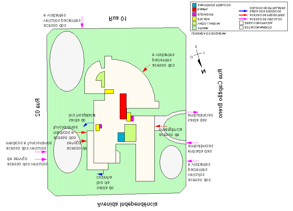 PARTIDO ARQUITETÔNICO A proposta para este edifício é com uma tipologia vertical em formato de U e terá três blocos interligados por