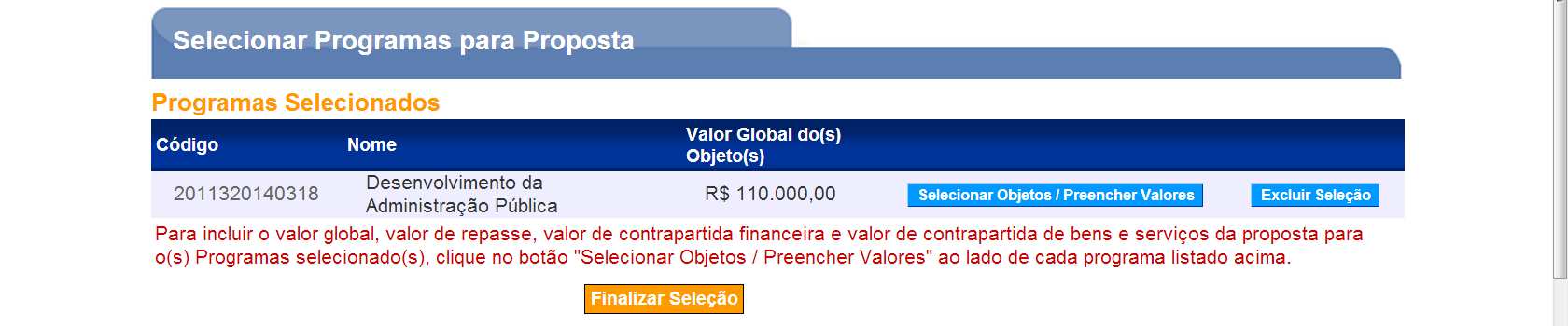 m) Preencha o box () Justificativa com os objetivos e benefícios a serem alcançados com a execução do convênio/contrato de repasse.