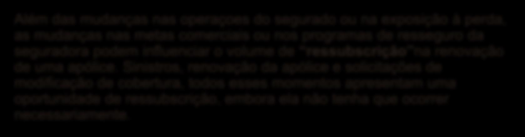 A NECESSIDADE DE MONITORAR AS DECISÕES DE SUBSCRIÇÃO Existem dois motivos principais para se monitorar as decisões de subscrição: 1) a informação usada para se tomar a decisão está em contínua