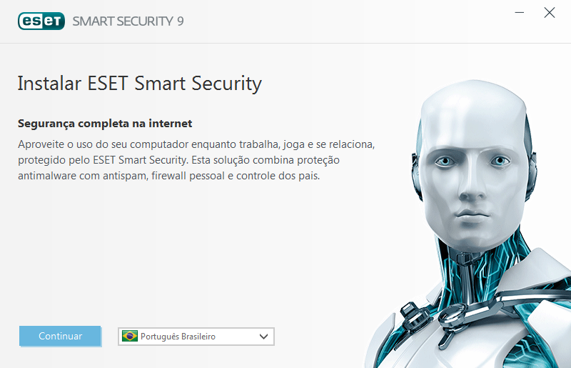 pequeno; arquivos adicionais necessários para instalar o ESET Smart Security serão baixados automaticamente.