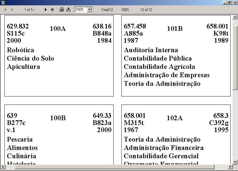 disposta nas estantes em ordem alfabética.