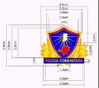 XIV Curso de Multiplicador de Polícia Comunitária - Em metal dourado ou bordado.