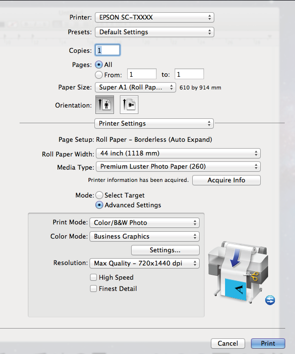 Outras Formas de Imprimir C Seleccione Color Matching (Correspondência de cores) na lista e faça clique em EPSON Color Controls (EPSON Ajuste de Cor).