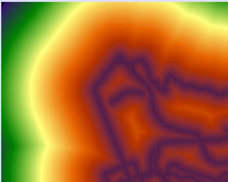 Muito embora a base de dados contenha informação em formato matricial e vectorial, esta última teve que ser convertida em matricial (pixel 10 x 10 m), de modo a viabilizar a simulação.