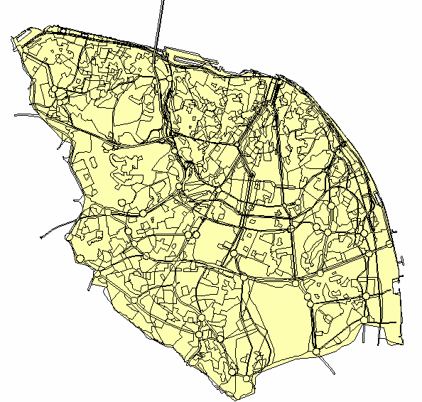 1 Mapa de Lisboa utilizado com a divisão pelas