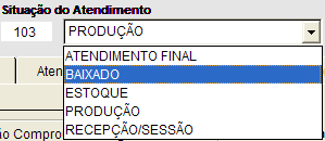 6.15. Atendimento Dados complementares A finalização do atendimento é feita na janela Produção/Entrega.