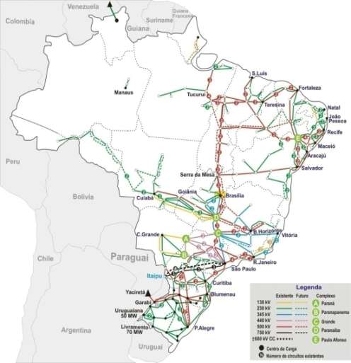 Sistema Interligado Nacional 11 Quando entrar em operação, a energia gerada pela UHE Jirau será inserida no Sistema Interligado Nacional (SIN) Maior Linha de Transmissão (LT) do mundo Subestação