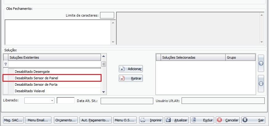 Incluído dois novos itens nas Ocorrências Existentes : o Carro sendo Guinchado. o Veículo fazendo o Checklist.