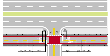 Nas Figuras de 2.29 a 2.32 seguem exemplos de sinalização horizontal. Figura 2.29 Aproximação de Obras de Arte.