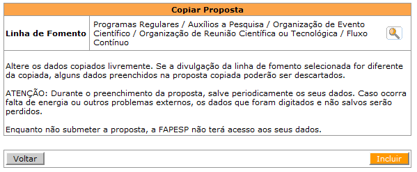 Selecione ( ) a proposta inicial devolvida que deseja copiar e clique no link.