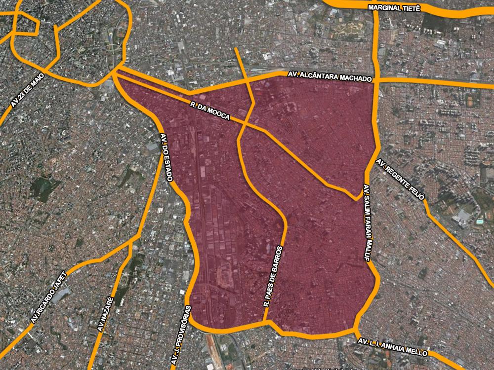 PRINCIPAIS DISTÂNCIAS R. da Mooca: 110m R. Oratório: 500m Av. Paes de Barros: 1.100m R. Juventus: 1.