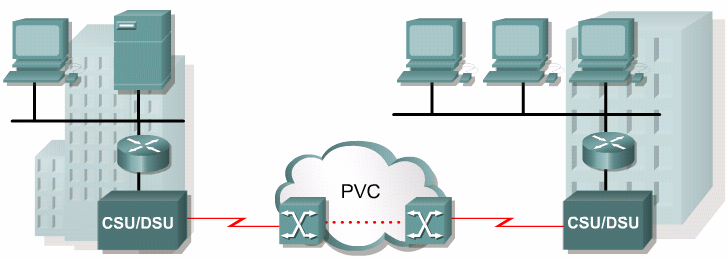 Os assinantes conectam-se à rede X.25 com linhas privadas ou com conexões discadas (dialup). As redes X.25 também podem ter canais pré-estabelecidos entre os assinantes que fornecerem um PVC.