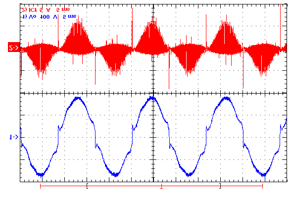 Capítulo 5. Resultados Experimentais 83 V S2 V S1 I S1 I S2 (a) Chave S 1, operando a 60 Hz (b) Chave S 2, operando a 24 khz Figura 5.