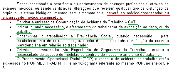 PCMSO: Comunicação de Acidente de Trabalho