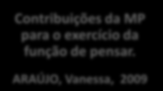 Pesquisas recentes em Metodologia de Projetos MP é reconhecida como contribuição importante para a melhorar os processos educacionais.