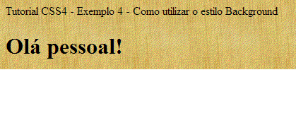 Imagem de Fundo - Definindo a posição e no-repeat Ao usar uma imagem de fundo, use uma imagem que não perturbe o texto. Para mostrar a imagem somente uma vez utilize a propriedade background-repeat.