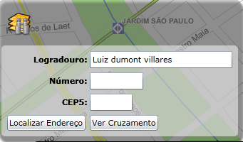 Caso o usuário não digite o número referente ao CEP o aplicativo irá visualizar a rua em toda sua extensão.