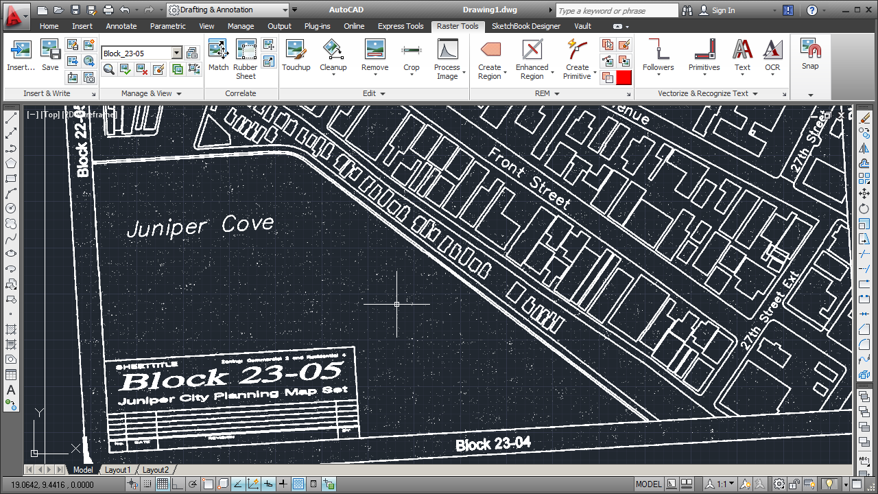 AutoCAD Raster Design Converte Desenhos Escaneados em