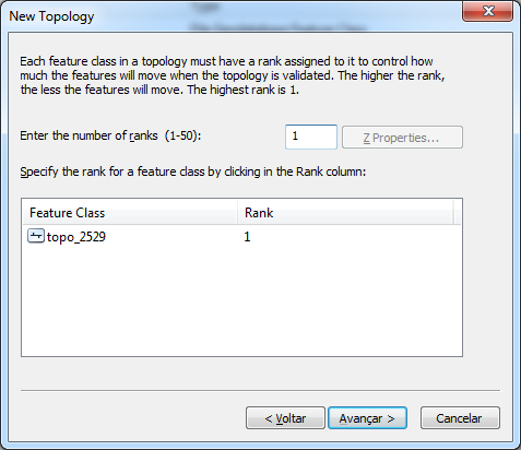 9. Como o ambiente de topologia será temporário apenas para a edição da carta, na caixa de entrada da opção Enter a name for your topology, digite Dados_Topology. 10.