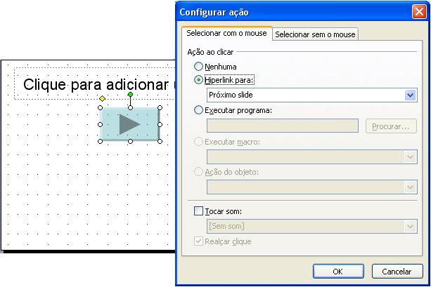 Modo de Apresentação Botões